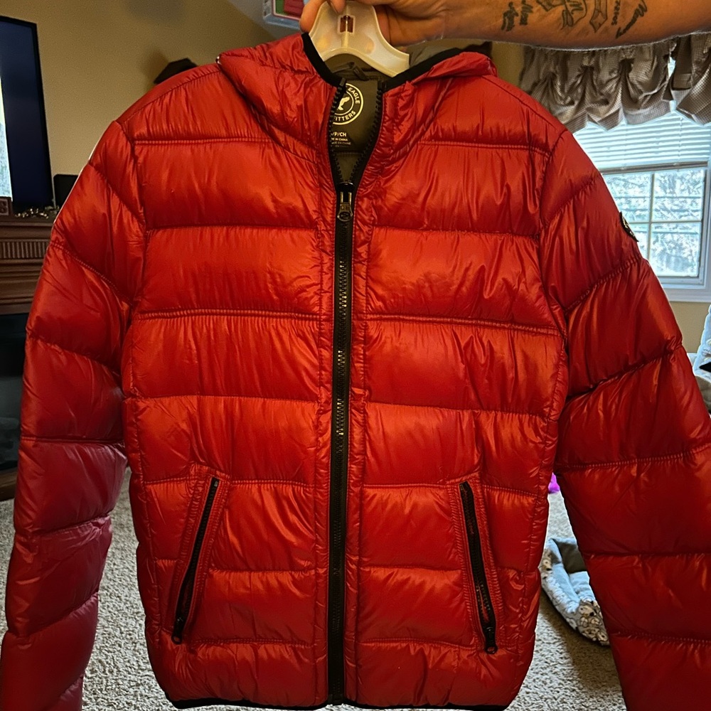 American Eagle Outfitters Red or Silver Puffer Down Jacket New!